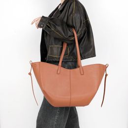 Ladies Large Capacity Underarm Bag Solid Casual Grocery Women PU Leather Chic Shoulder with Purse Commuting Tote Handbag 240509