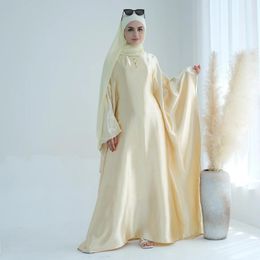 Ethnic Clothing Dubai Women Muslim Prayer Dress Shiny Abaya Turkey Kaftan Loose Caftan Arab Robe Islamic Eid Ramadan Al-Adha Djellaba