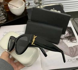 Luxury Sunglasses for Women and Men Designer y Slm6090 Same Style Glasses Classic Cat Eye Narrow Frame Butterfly with Box WWY7 HH1H