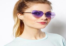 Sunglasses Fashion Heart Shaped Gradient S Glasses Vintage Lady Colourful Ocean Shades Eyewear13394178