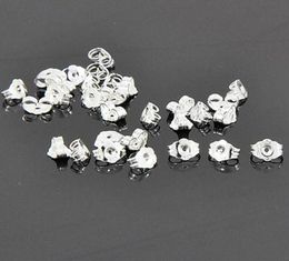 1000piecelot High Quality silver Earring Back Jewelry Accessories Metal Ear Plugs with 925 stamp Stud Earrings Stopper finding Wh6402230
