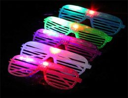 Christmas Shutter Light Night Flashing Glasses LED Colorful Luminous Party Birthday Toys Supplies Bar KTV Mini Rainbow Led Eyeglas5305905