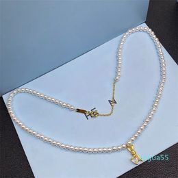 designer jewelry chains for women Pendant Necklaces Unique design niche gem pendant beaded necklace elegant commemorative gift