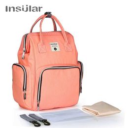 Diaper Bags Insular Baby Diaper Nappy Backpack Waterproof Baby Stroller Bag New Mommy Maternity Nappy Bag Baby Diaper Changing Nursing Bag T240509