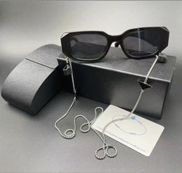 Luxury Geometric Design Sunglasses Unisex Black Summer Eyeglasses Beach Sun Glasses Stainless Steel Eyeglass Chain Strap Headphone4941560