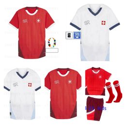 Switzerland Soccer Jerseys 2026 Qualifiers home away Football shirts 2024 Euro Cup football SWISS National Team ELVEDI AKANJI ZAKARIA SOW RIEDER EMBOLO SHAQIRI
