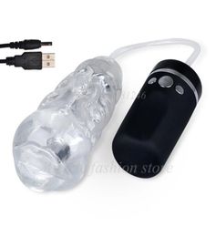 Usb Rechargeable Strong Suck Machine Oral Sex Male Masturbator Cup Electric Blowjob Vibrating Pussy Sex Toy For Men Sex Product Y2040090