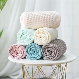 Towel Pure Cotton Plain Bath Japanese Style Waffle For Men And Women Soft Not Easy To Shed Towels Bathroom