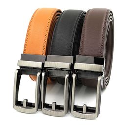 3 1cm Width Thin Designer Men Belt Cow Genuine Leather Men's Automatic Buckle Belt for Jeans Black White Blue Yellow Red Brown H10 248o
