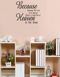 heaven in our home stickers lettering wall sticker bedroom decoration quote wall decal 3d wall mural home decor5175603