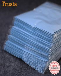 Cleaning Silver Polishing Cloth With Bag for Sterling Silver Jewellery Anti Tarnish Blue Colour Microfiber Suede1440226