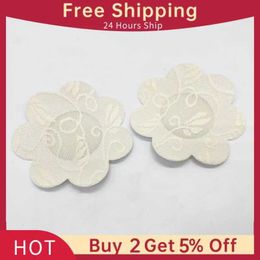 Breast Pad Latex Sticker 1 Pair Nipple Cover Female Self Attraction Love Heart Chest Q240509