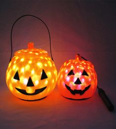 Halloween Festive Party Supplies Lanterns Children039s Portable Rotating LED Starry Pumpkin Lantern Glowing Music Cosplay Dec4023955