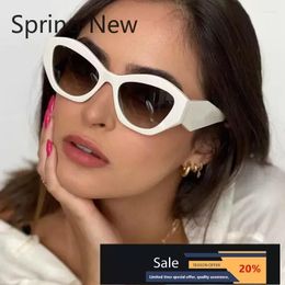 Sunglasses Fashion Brand Designer Irregular Square For Women Men Retro Modern Cat Eye Ladies Sun Glasses Ins Trending Shades