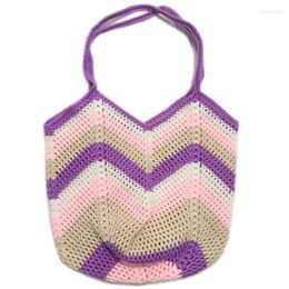 Shoulder Bags Handmade Luxury Bag Women 2024 Female Woman Handbag Tote Beach Knitting Straps Sac Femme HH001