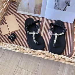 Mius miui Riviere Sandals Designer thong Sandal Women Slippers Corduroy Slipper Leather Shoes Beach Slides Flat Flip Flops Fashion Casual Thong Slide size 35-40