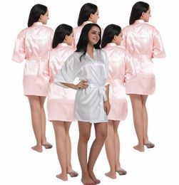 Bride Bridesmaid Satin Silk Bath Robe Wedding Maid of Honor Dressing Gown Mother Dressing Gown7210998