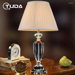 Table Lamps 38x65CM American European Luxury K9 Crystal For Bedroom Living Room Simple Modern Bedside Lamp Bed Side