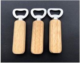 Wooden Handle Beer Bottle Opener Stainless Steel Wine Bottles Openers Kitchen Bar Tools Accessories YFA31269693594