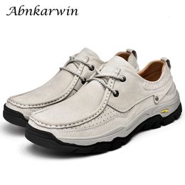 Spring Autumn Outdoor Casual Genuine Leather Men Shoes Walking Trekking Hiking Brand 2021 New Dropshipping Suppliers