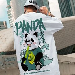 Kawaii Vintage Anime panda Print T Shirt Funny Men Summer Casual Short Sleeve Tshirts Male plus size Tops ropa y2k Tees 240508