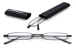 Sunglasses Portable Lightweight Slim Reading Glasses With Tube Case Anti Blue Light Readers For Men Women Mini Compact Eyeglasses2269919