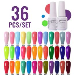 Clou Beaute 36pcs Color UV гель Польский летний зимний сериал Полу постоянного лота Nail Art для дизайна 240430