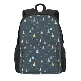 Backpack Small Boats Backpacks Men's Bags For Women Print Personalised Zip And Pockets