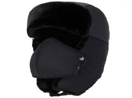 Berets Balaclava Earflap Bomber Hats Caps Scarf Men Women Russian Trapper Hat Trooper Snow Ski Cap With Scarve9936900