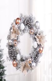 Christmas Decorations Floral Wreath Wedding Halloween Artificial Flowers Wreath Autumn Fall Home Thanksgiving Gifts9920162