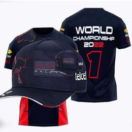 HQ Cycle Clothes New F1 Formula One T-shirt Half-sleeve Quick-drying Team Suit Polo Shirt give away hat num 1 11 logo TO9I