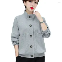 Women's Jackets Ladies Short Jacket Spring And Autumn 2024 4XL Middle-Aged Mother Single-Breasted Women Small Coat A30