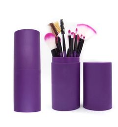 12PCS Eye Makeup Brushes Sets Eyeshadow Eyeliner Blending Pencil Cosmetic Brush Tools Kit Make Up Brush Set With Round Plastic Cup2095261