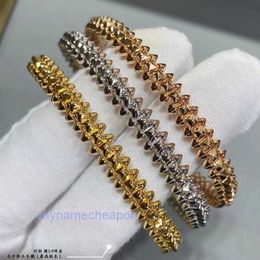 Designer Caritraes Bracelet Luxury Bullet Head V Gold Second Generation CNC High Quality Couple Rivet Does Not fade Fashionable and Versatile