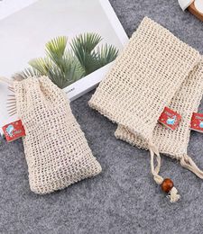 Neatening Mesh Soap Saver Pouches Holder For Shower Bath Foaming Natural Bath Bag Sisal Shower Soap Bag RRA24179990273