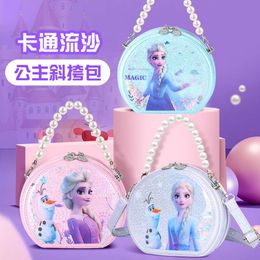 Children's bag with flowing sand luminous lights, crossbody cute and fashionable small bag, New Year's Day performance gift 80% factory wholesale