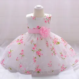 Girl Dresses Baby Flower Party Dress Elegant 1 Year Birthday Lace Ball Gown Child Princess Kids For Girls Borns Wedding Outfits
