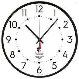 Wall Clocks 9.25" Eco-Friendly Quartz Clock Black Round Shape Indoor 2lb 30% Recycled Plastic Made By Blind & Visually Impaired USA