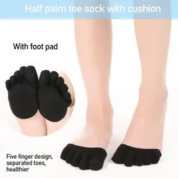 Women Socks Accessries High Heels Pain Relief Half Insoles Foot Care Toe Forefoot Pad Five Fingers Non-Slip