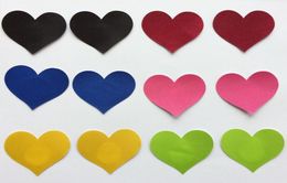 6 Colours heart shape Safety and environmental protection nipple covers sticker sexy breast pad T Tit tape cover6085210