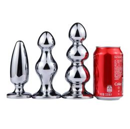 3 Sizes Large Anal Plug Metal Crystal Jewelry Huge Butt Plug Prostate Massager Anal Dildo Sex Toys For Men Woman1274507