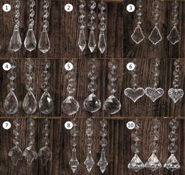 10pcs Acrylic Crystal Beads Drop Shape Garland Chandelier Hanging Party Decor Wedding Decoration Centrepieces For Tables C01255915454