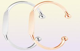 Mylongingcharm 30pcslot Blank Cuff Bangles Engravable Copper Bracelet Rosegold Gold Bracelets T0692 Q07204192736