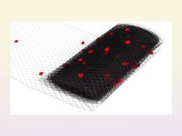 Black Birdcage red dots Veils For women Millinery Hat Mesh Veil fabric nettings material women fascinator DIY Hair accessories 10y4931172