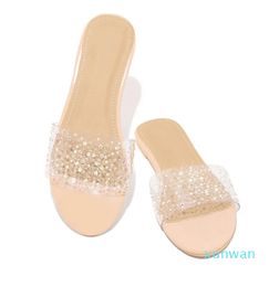 New rhinestone beige black silver Women Sandals Designer Slippers Flat Sandal Floral Brocade Slipper Flip Flops Striped Beach Causal Slipper