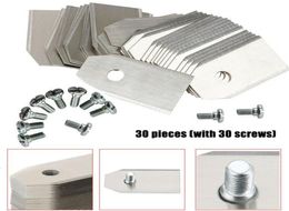 Tool Parts 30PCS Stainless steel Lawn Mower Cutting Blades W Screw Kit Replacement For Gardena Robotic Lawnmower Repair 2211117848347