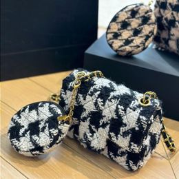 10A Fashion Luxurys Bird Bags Designer Mother Child Bag Shoulder Chain Woollen Grid Bag Package Cross Gold Bag Body Brand Women Backpack Vejt