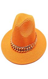 Sun Hat Straw Hat Orange Purple Donut Chain Accessories Beach Style Ladies Straw Unisex55269363431290