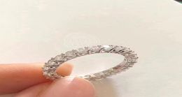 Cluster Rings 2 Colours Band Jewellery Women Finger Ring 3mm Cubic Zirconia 925 Silver Party Wedding Men Diamond For4349243