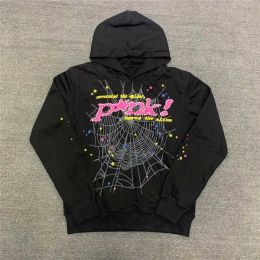 Spider Hoodies Young Thug Men Women Hoodie High Quality Foam Print Spider Web Graphic Pink Sweatshirts Y2k Pullovers S-2xl Designer Hoody Tracksuit 6GSP